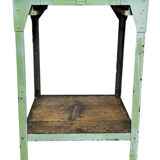 Green Industrial Iron Table, 1950s