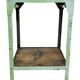 Table industrielle en fer vert, années 1950