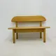 Vintage Danish Ansager Mobler solid wooden bench, 1970s