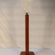 Old Art Deco table lamp 70 cm Mazda style in solid wood