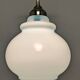 Art Deco style pendant lamp in brass and blue opaline