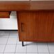 Old desk wood Scandinavian metal structure