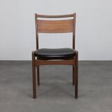 Rare mid-century modern teak dining chairs, set of 4, 1960s