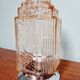 Art Deco Skyscraper Ceiling Light in Clear Pink Glass, 1920s-30s