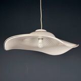 Swirling white Murano glass pendant, Italy, 1970s