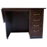 Small mertal desk with extension flap by Roneo, France 1920s