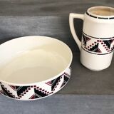 Art deco toilet set