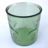 1970s (lot 2) 6 orangeade glasses Bubble and coloured glass