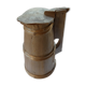 Ancien pichet  d'eau en bois forme tonneau vintage 1 litre couvercle abimé