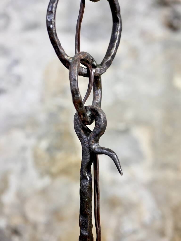 Brutalist floor lamp chain