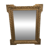 Gilded mirror in wood and stucco, 19th century, 60x88cm