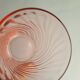 Set of 5 vintage rosaline twisted water glasses