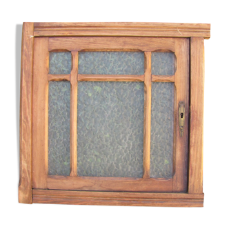 Old window for interior partition, frosted glass