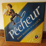 Plaque publicitaire bière le pêcheur
