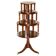 Bibliothèque tournante style Regency en bois dur, 148 cm
