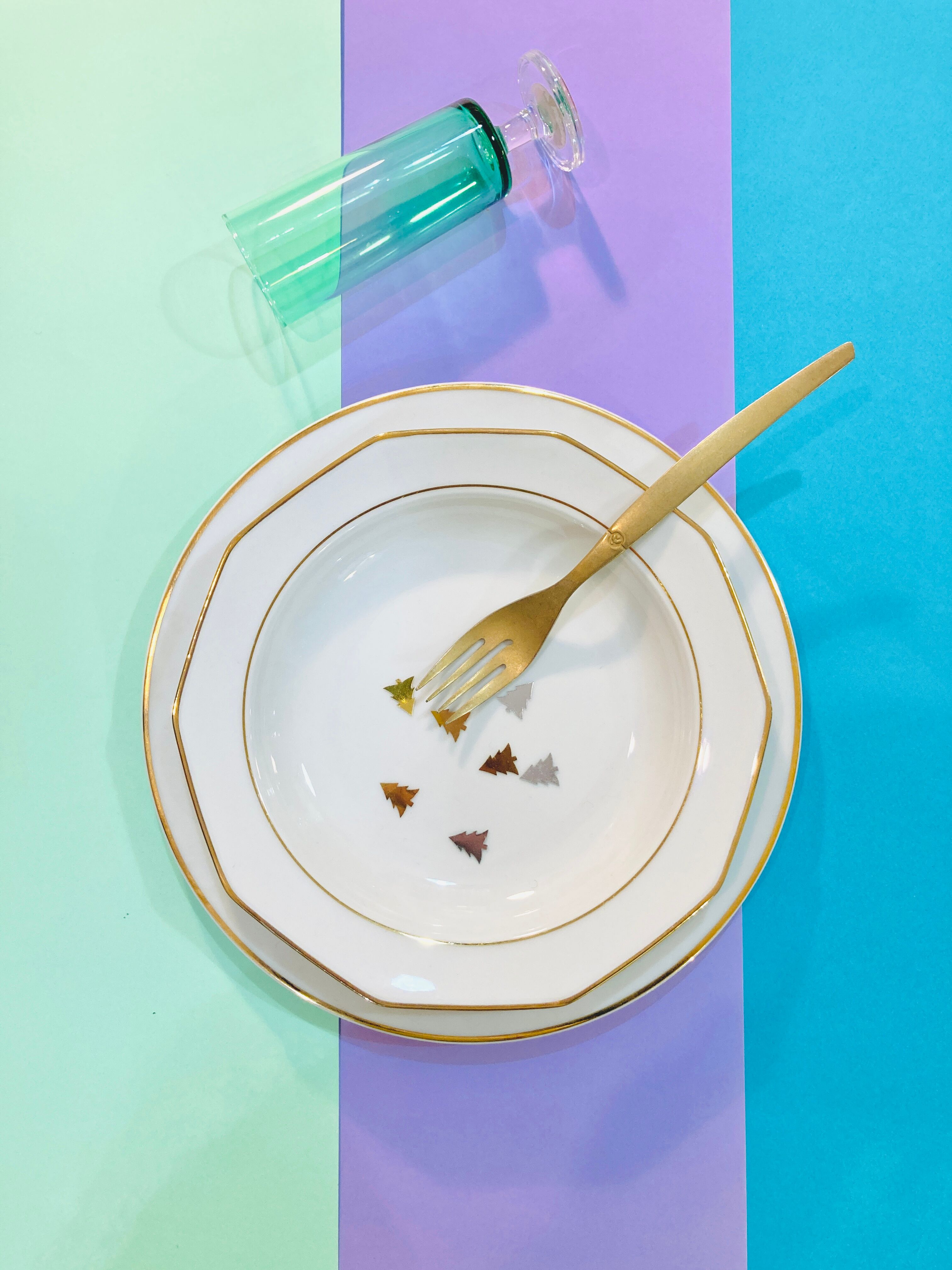 6 hollow plates white & gold winterling marktleuthen bavaria-retro-kitchen-vintage