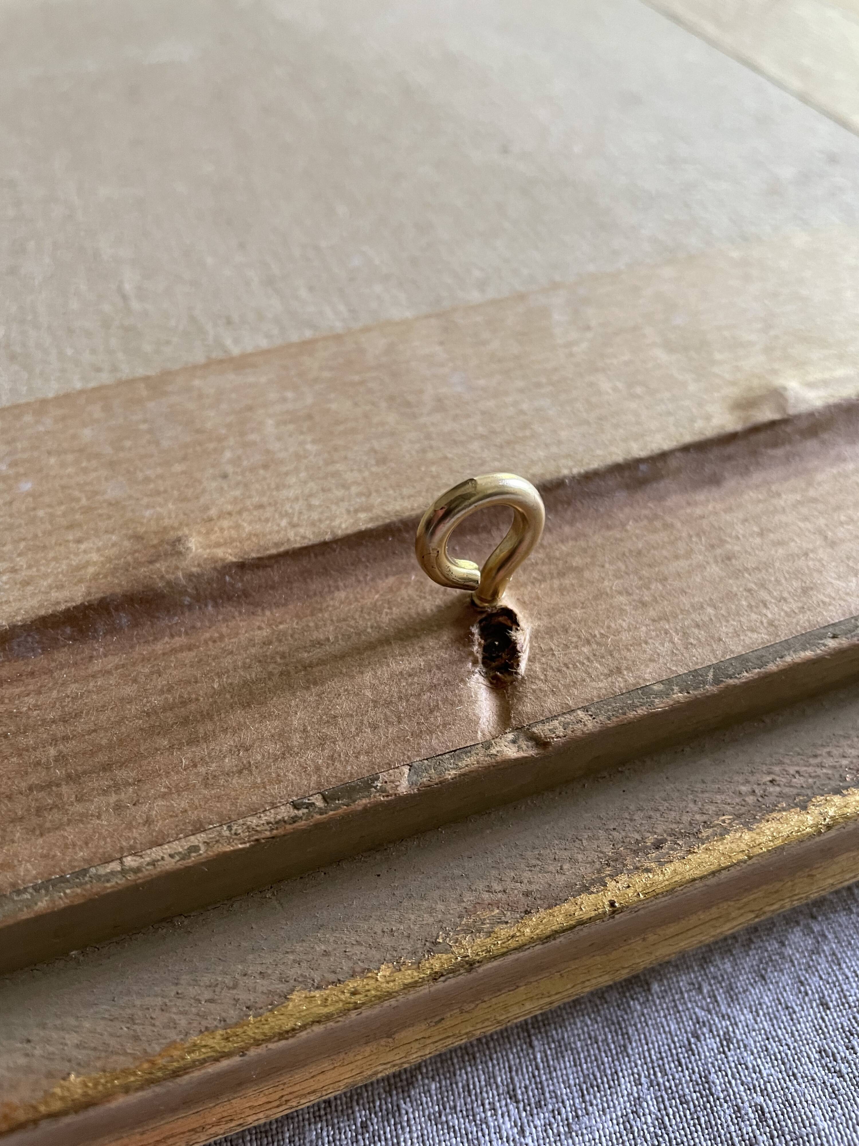 Vintage rectangular mirror in gilded wood h49 xl35