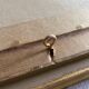 Vintage rectangular mirror in gilded wood h49 xl35