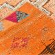 Tapis de couloir vintage orange doux 3x11, en laine, 90x330 cm