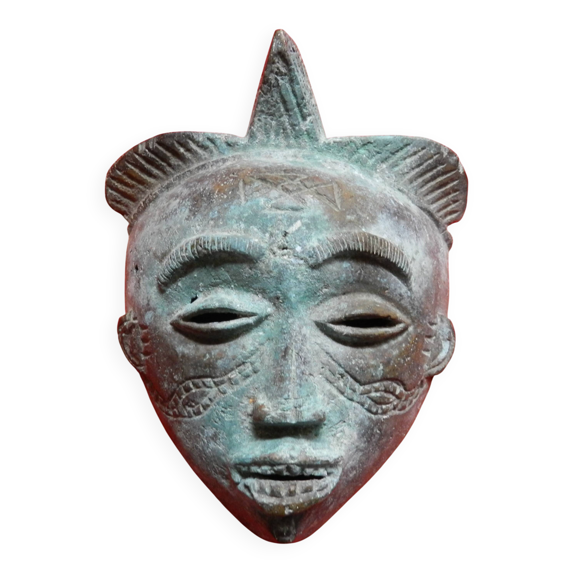 African Mask in Bronze Niger