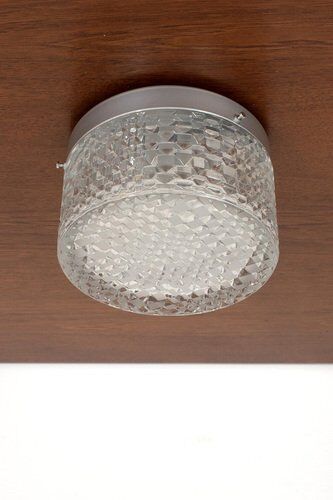 Lampe de plafond vintage en verre géométrique