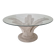Italian "Flower" Coffee Table in Plaster With Facet Cut Round Plate, 1970s