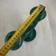 Art Deco candlestick in green and gold glazed ceramic, attributed to Vallauris