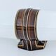 Double wall lamp in brown porcelain Model 6065 by Sigvard Bernadotte for Ifö – 1960s