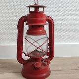 Vintage red retro patinated kerosene lamp