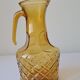 Amber glass carafe, brutalist style, Italy, 1970s.