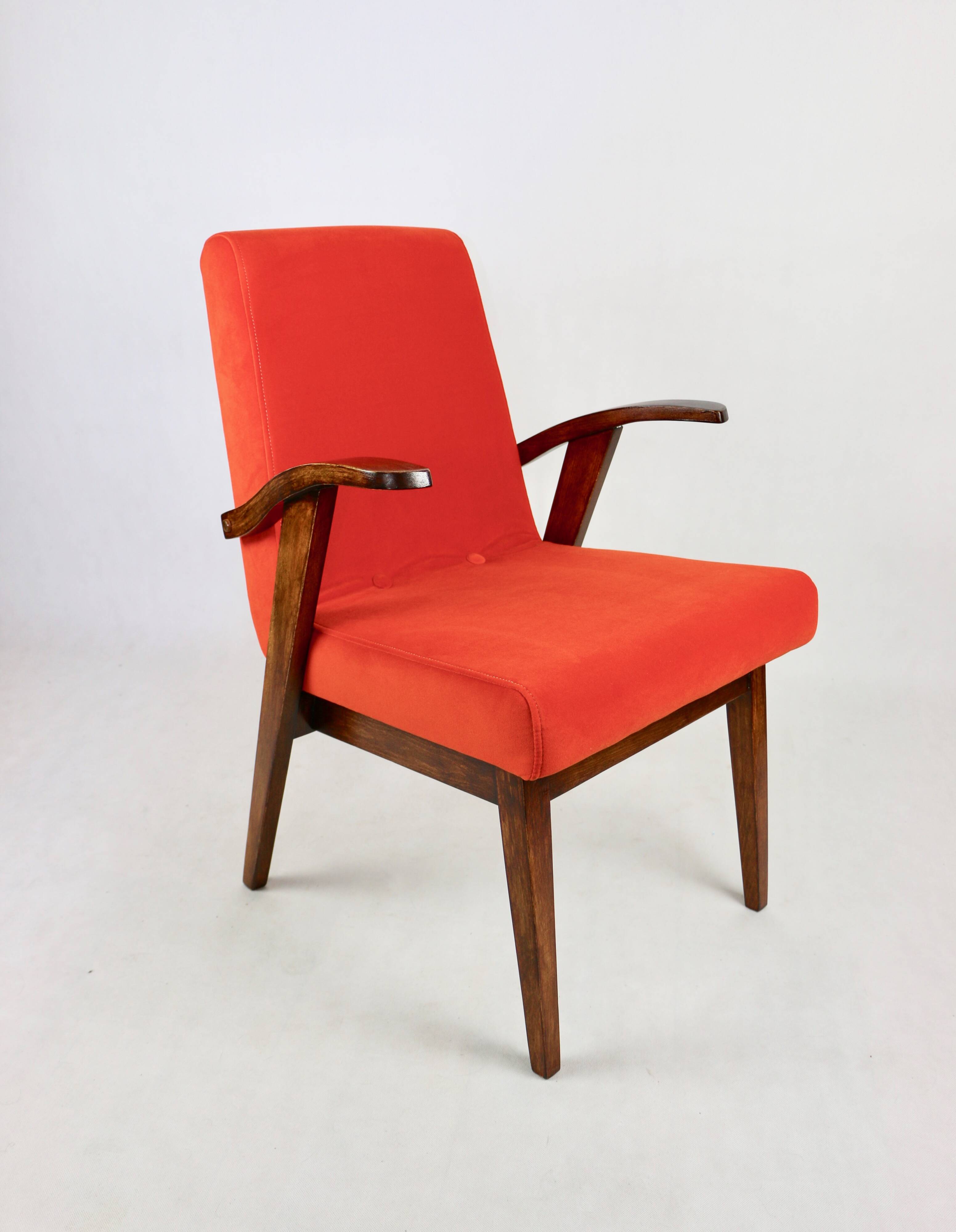 Vintage armchair 300-123, design by M. Puchała, orange - available 2 pieces