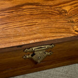 Wooden travel chess set, marquetry board