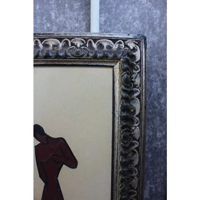 Vintage Figurative Abstract Nudes Painting