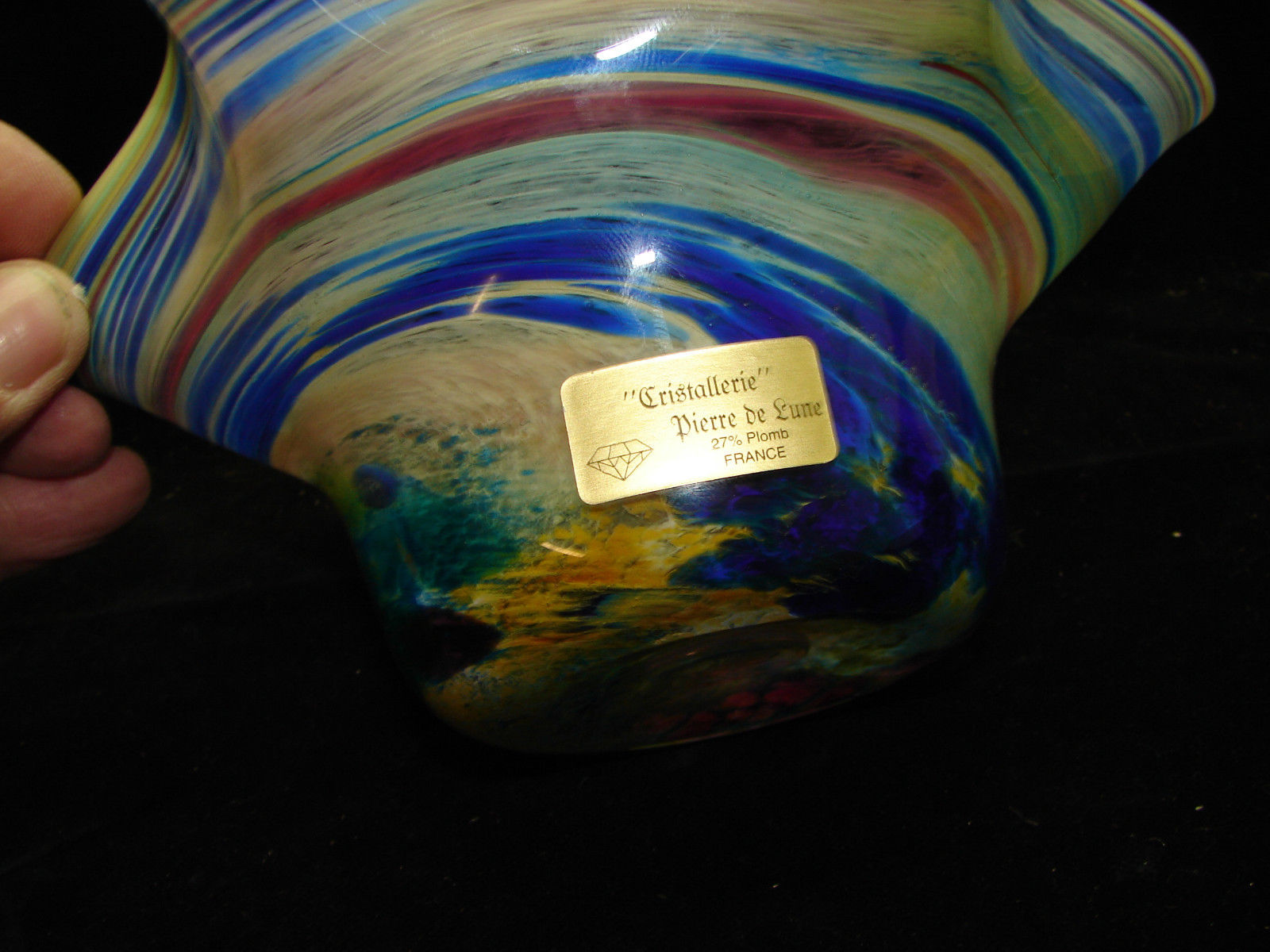 Empty glass paste pocket crystallized moonstone