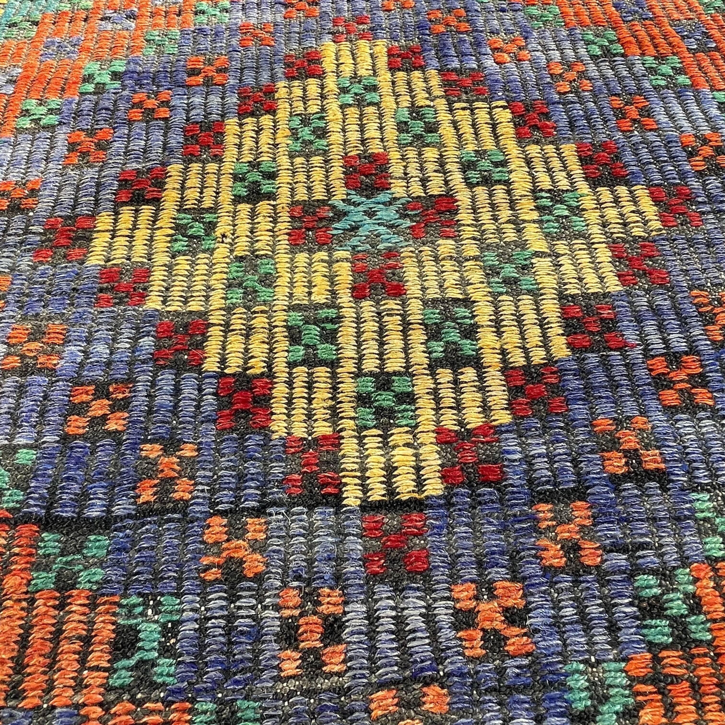Tapis vintage turkish kilim runner 335 x 63 cm