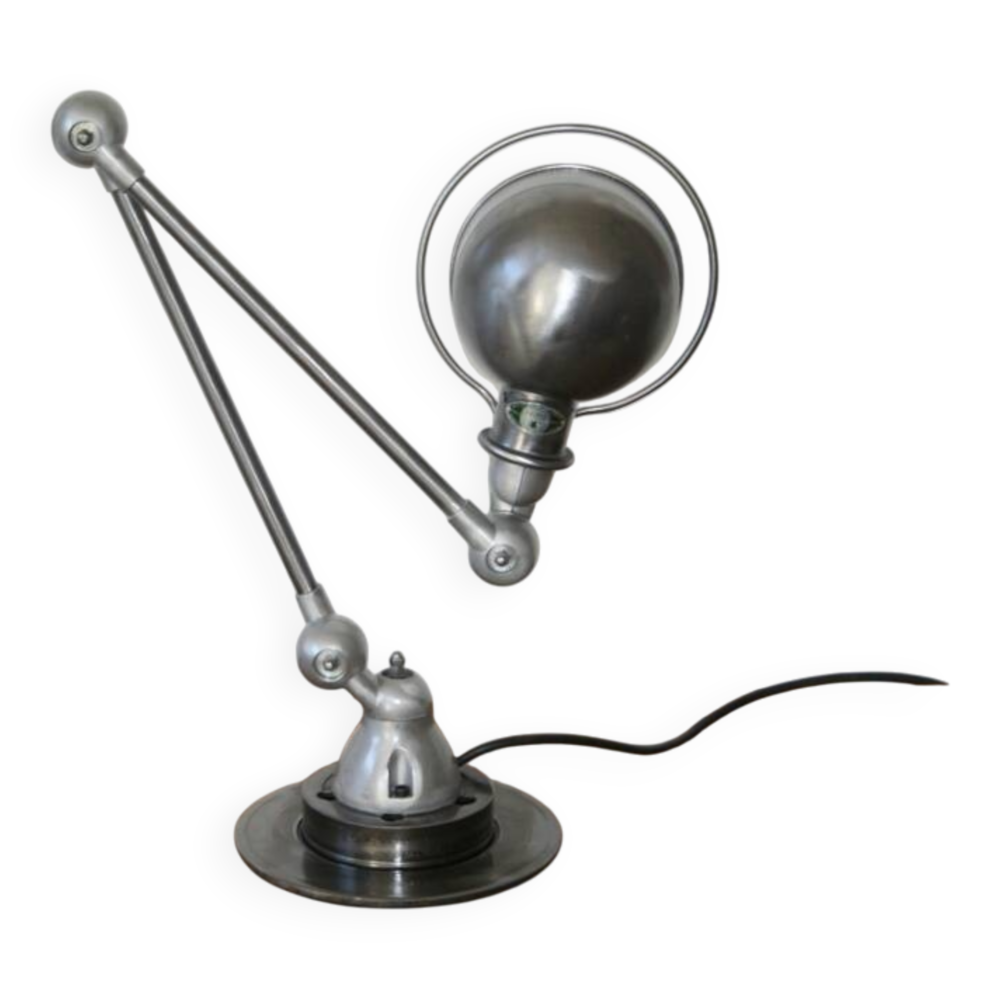 Lampe Jielde industriel Jean Louis Domecq 2 bras vernis brillant