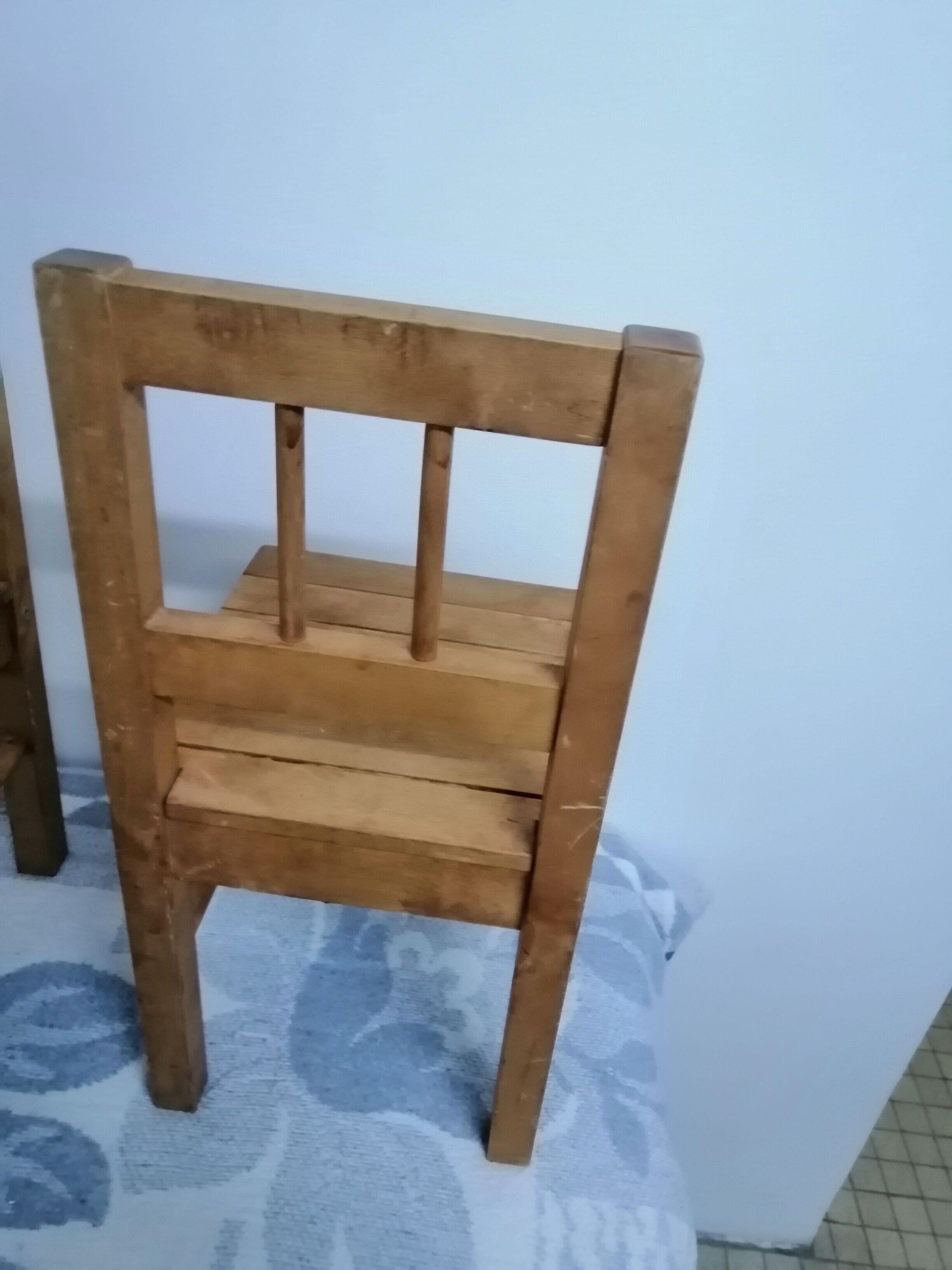 Pair of vintage wooden children's chairs