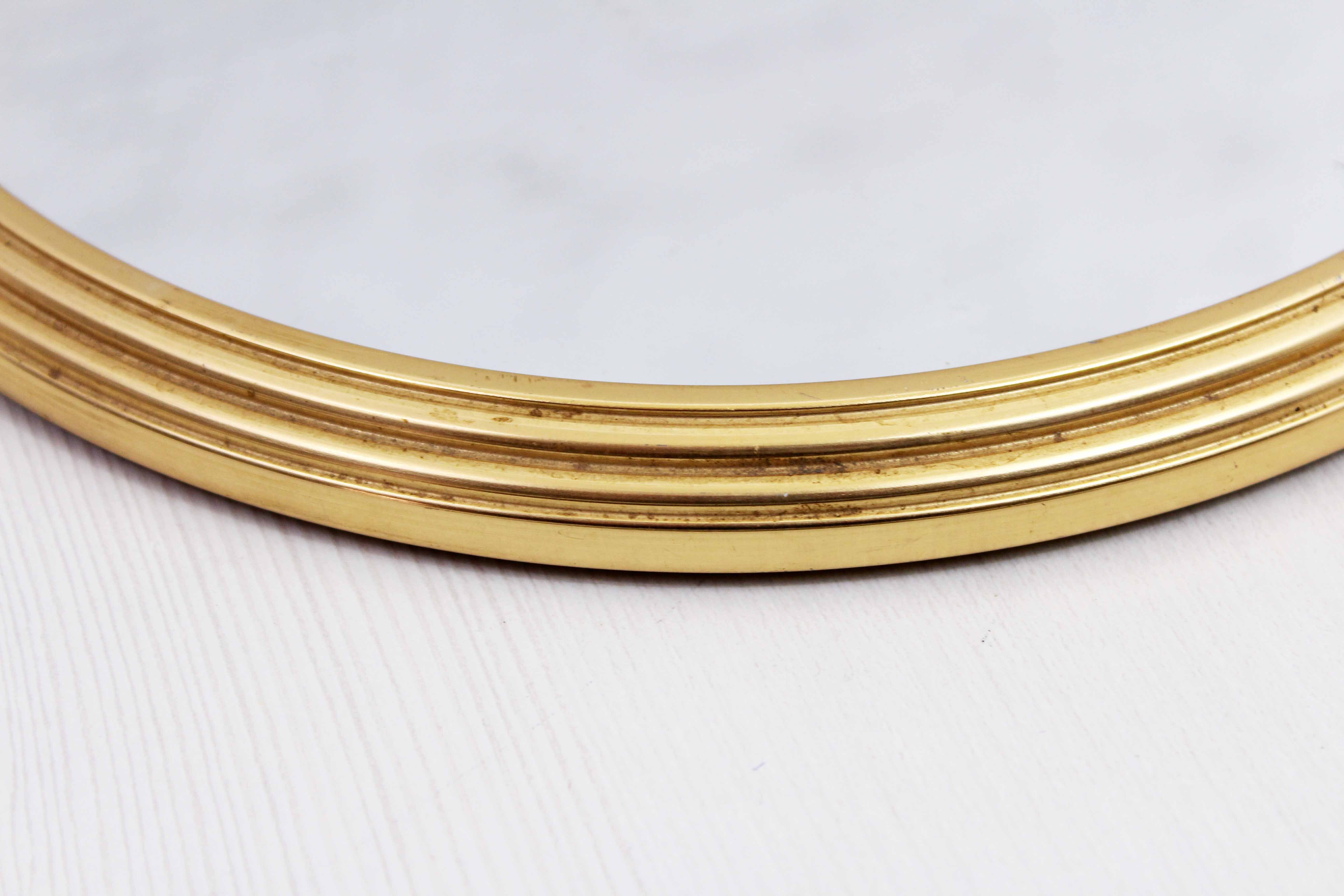 Round brass mirror top