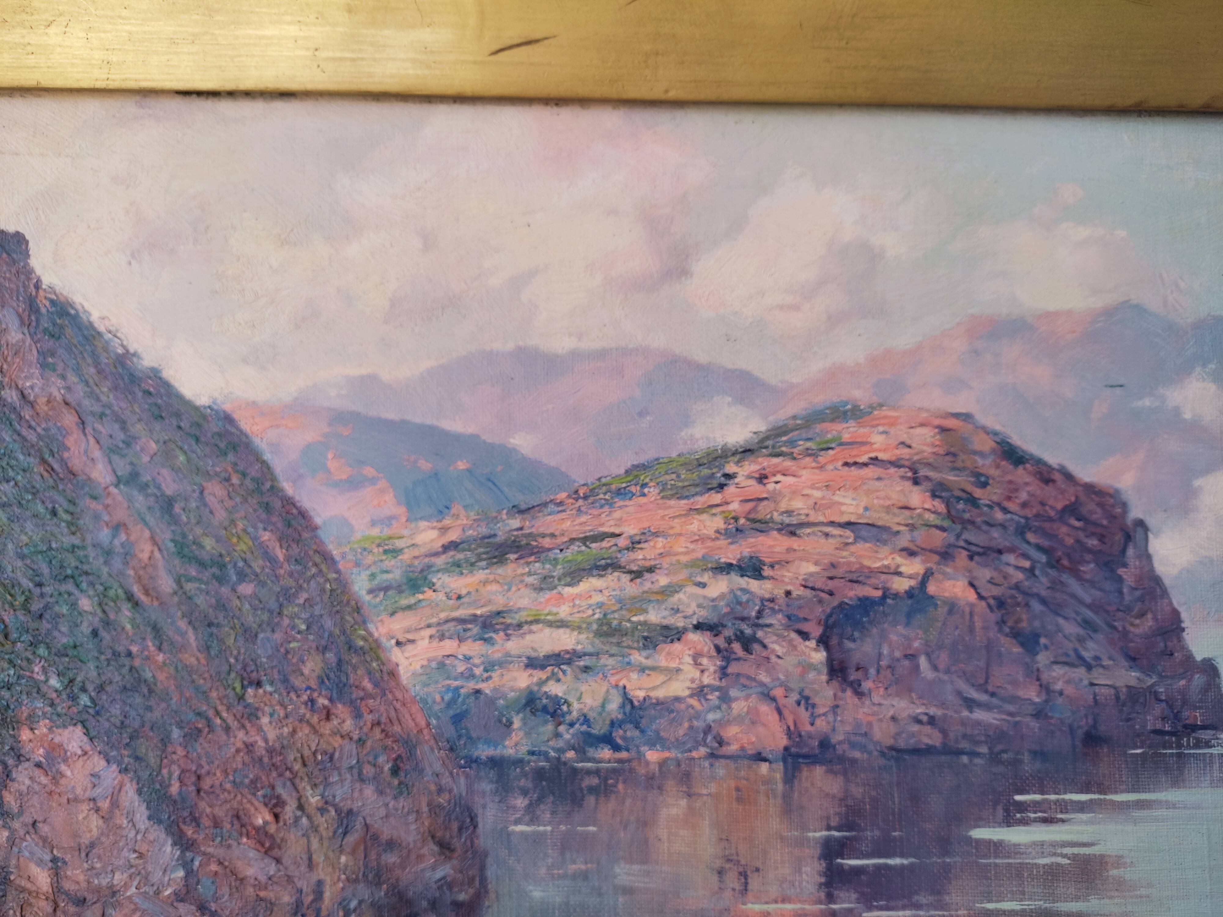 Oil on canvas orientalist landscape