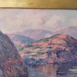 Oil on canvas orientalist landscape