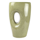 Vintage celadon enamel ceramic vase