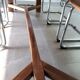 Dining room table farm and 6 chairs style breuer