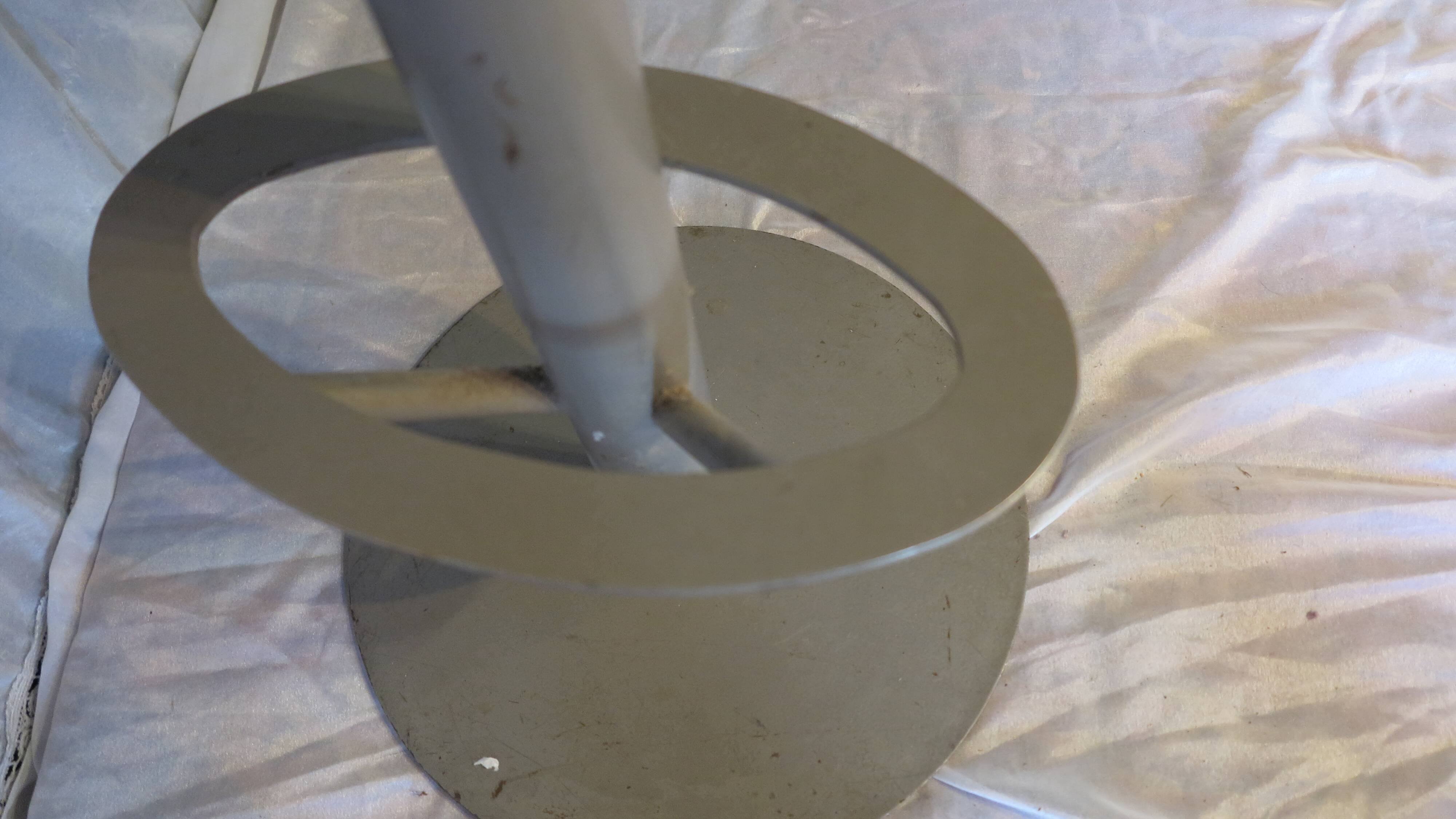 Tabouret haut acier et skaï