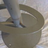 Tabouret haut acier et skaï