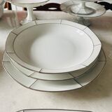 Bernardaud rare table service with platinum pattern art deco