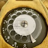 Socotel S63 telephone with its gold velvet shell