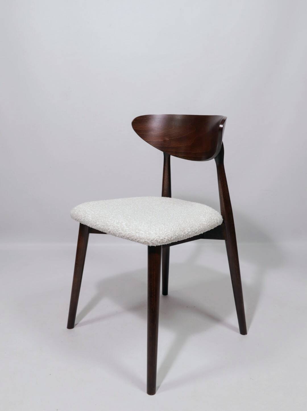 Scandinavian design pearl bouclé dining room chairs set of 6