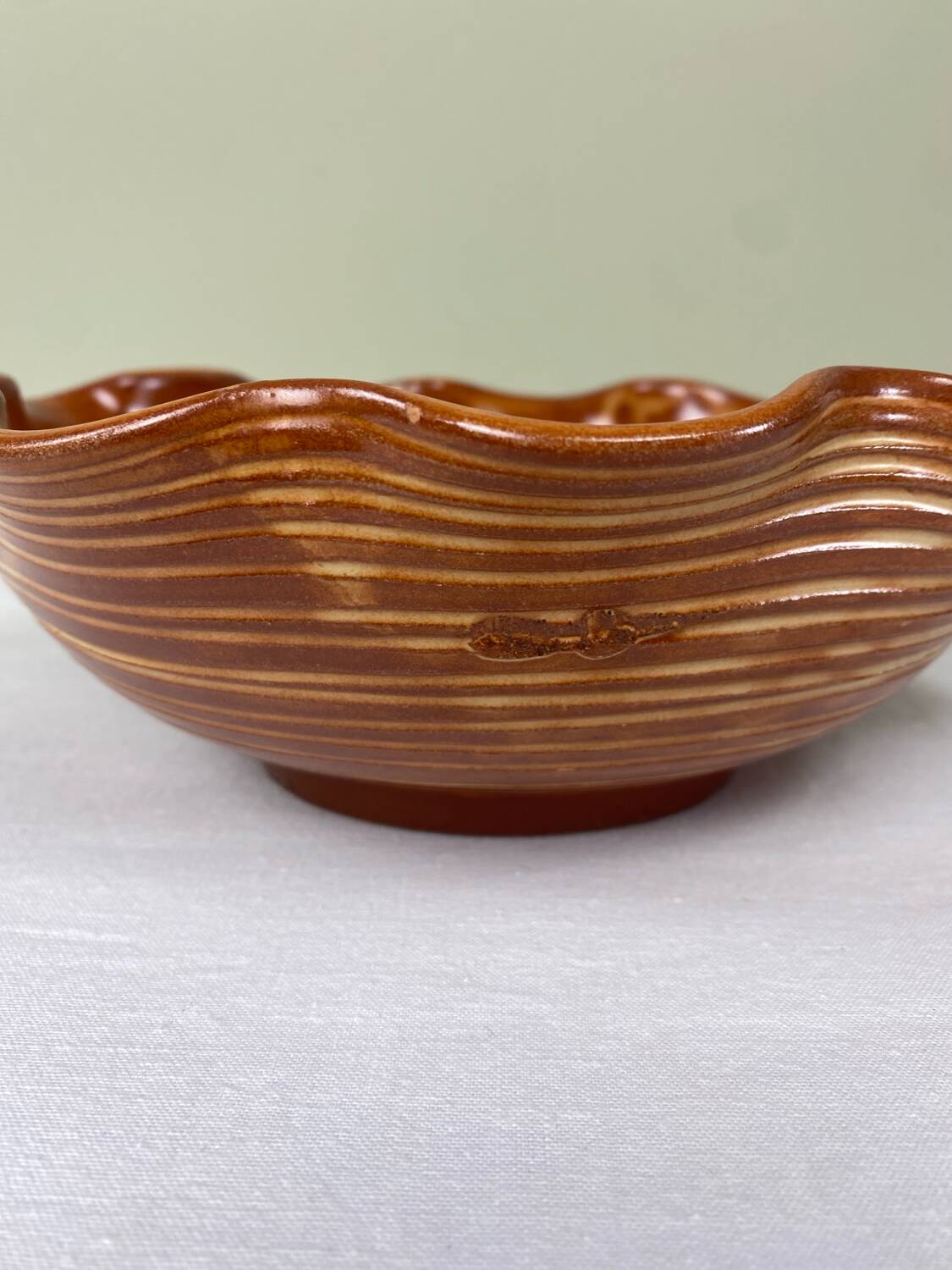 Glazed terracotta cup