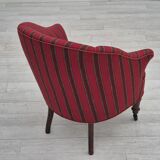 1950s, Danish lounge chair, original condition, red furniture wool.