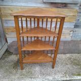 Old wooden corner shelf unit